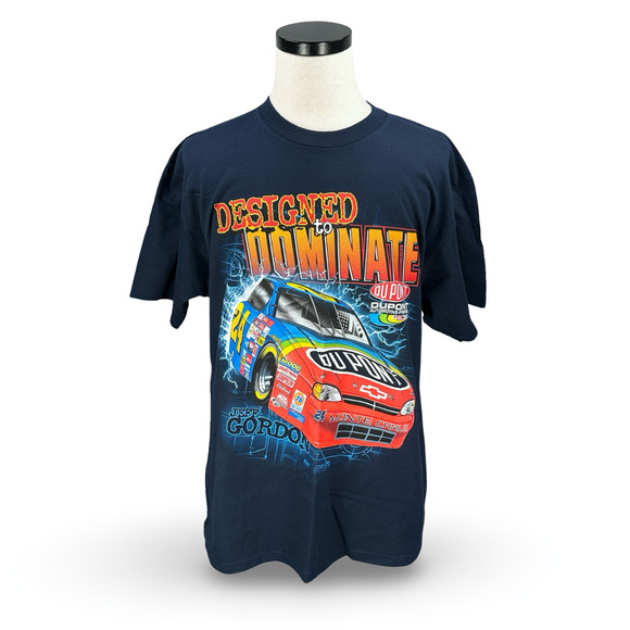 Vintage Chase Authentics Jeff Gordon NASCAR T-Shirt Blue Men’s Large 1999 New - Picture 1 of 12